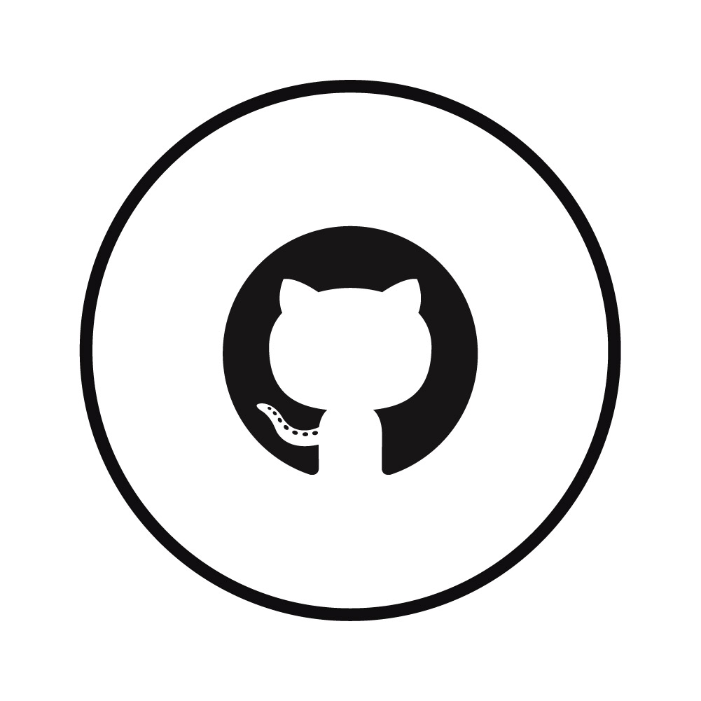 Free High-Quality Black Outline Circle Github icon for Creative Design