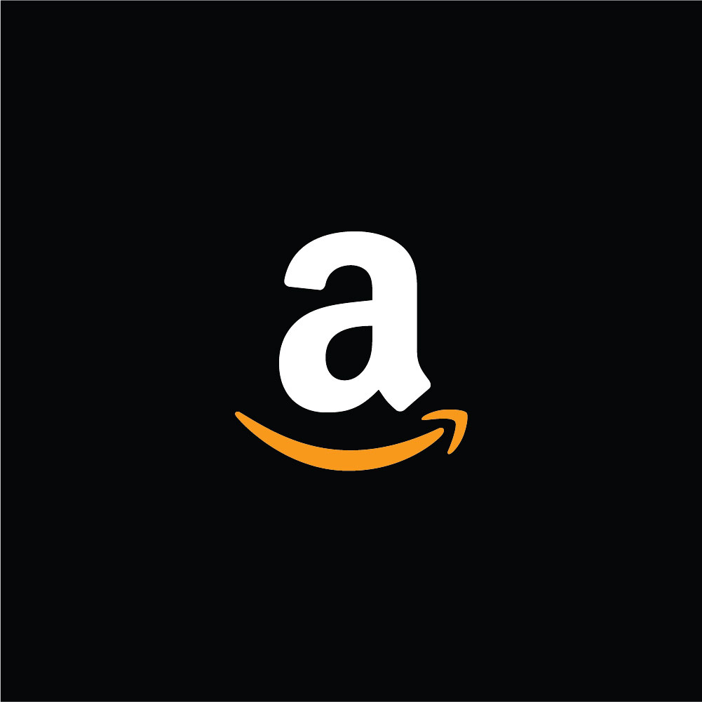 Free High-Quality White Amazon Symbol Logo Black Background for ...