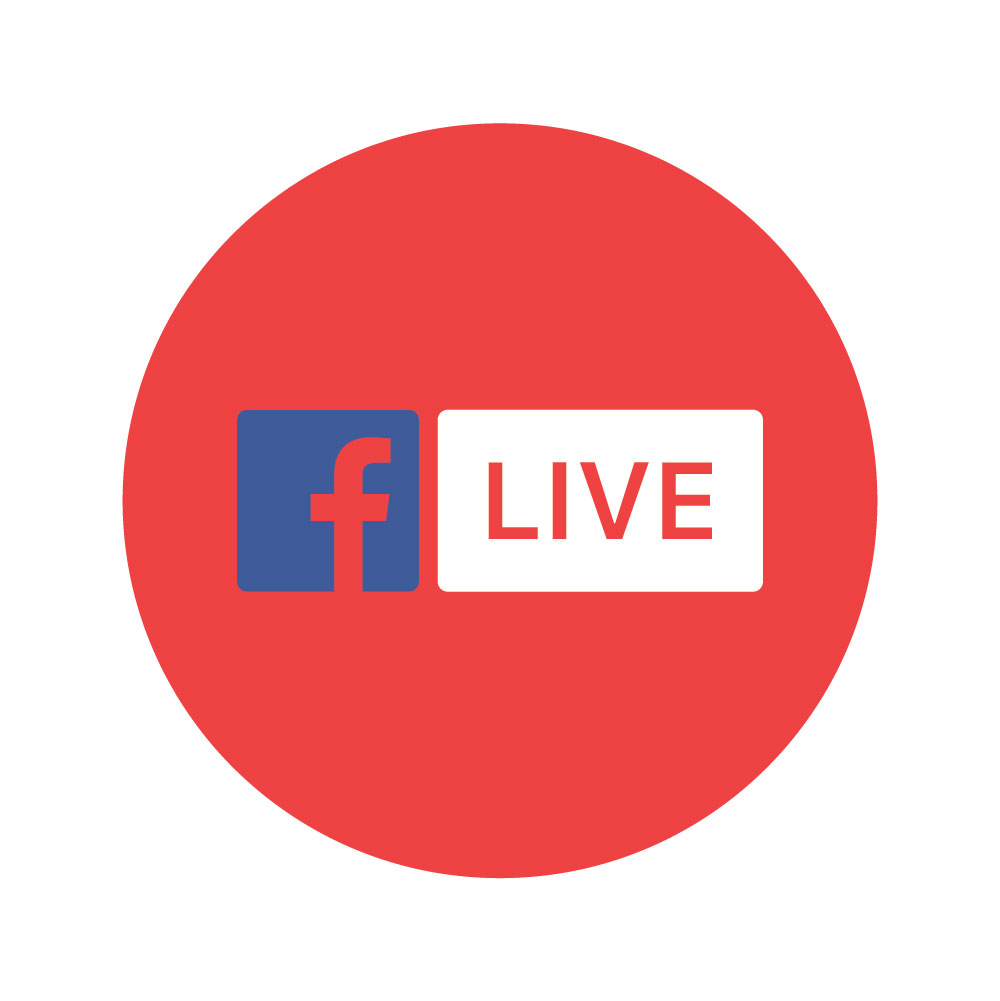 Free High-Quality Red Background Facebook Live Logo for Creative Design