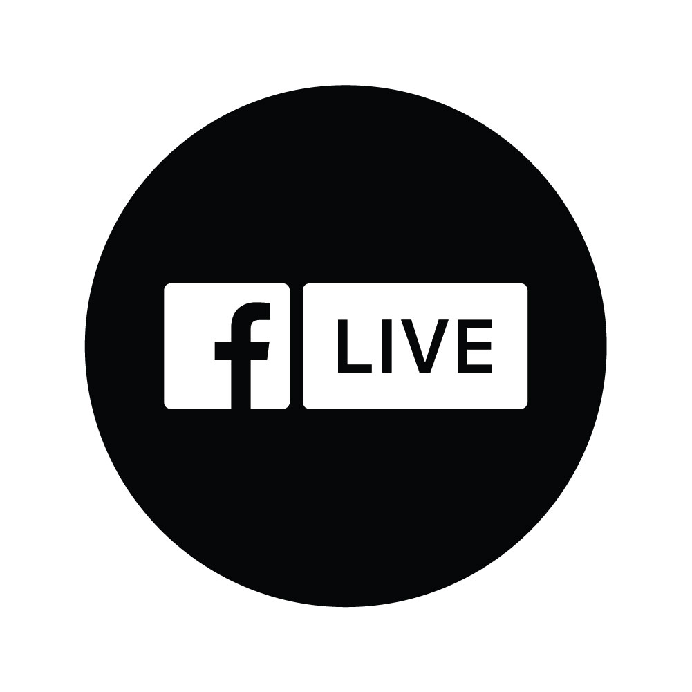 Free HighQuality Black Background Facebook Live Logo for Creative Design