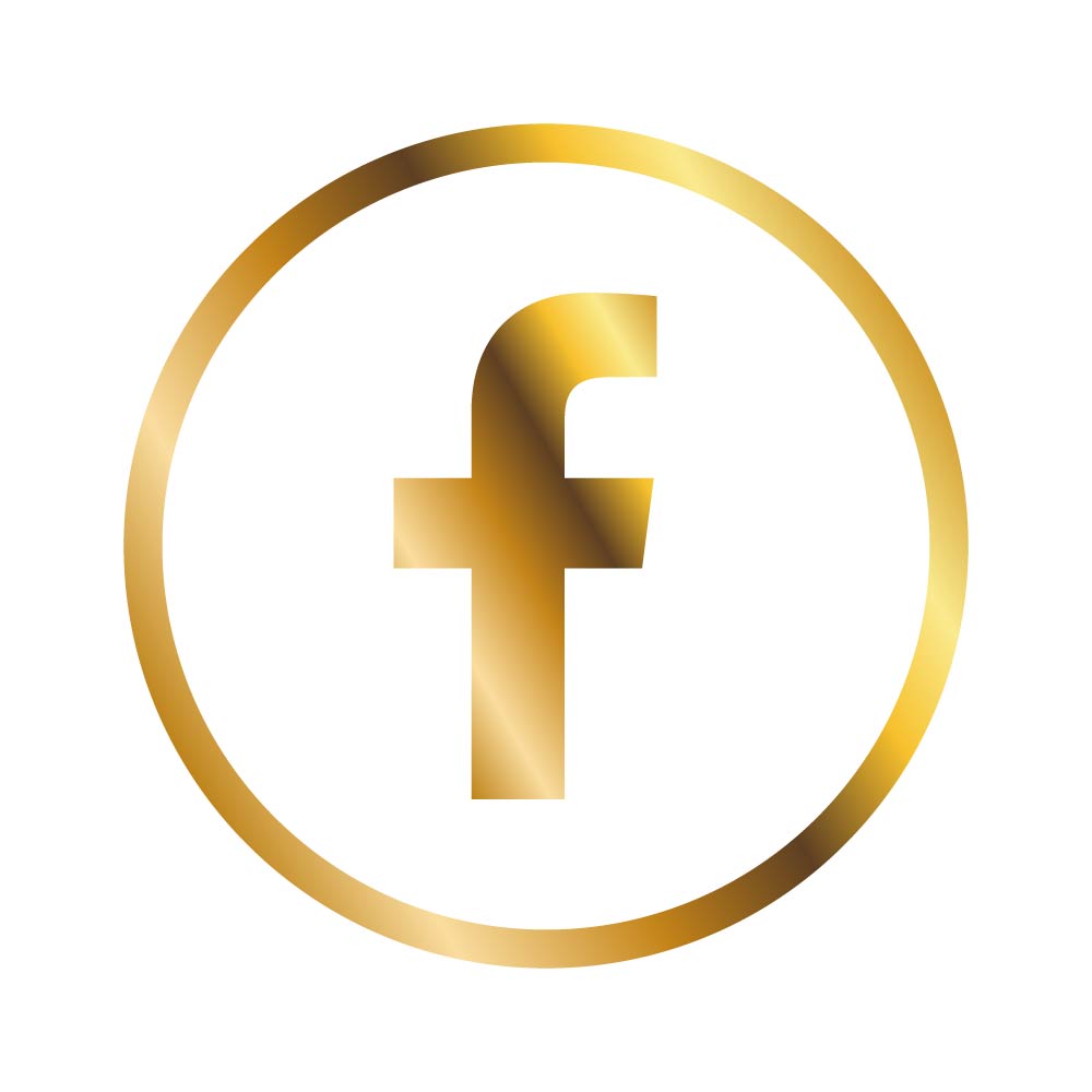 Free High-Quality Facebook Logo Outline Golden for Creative Design