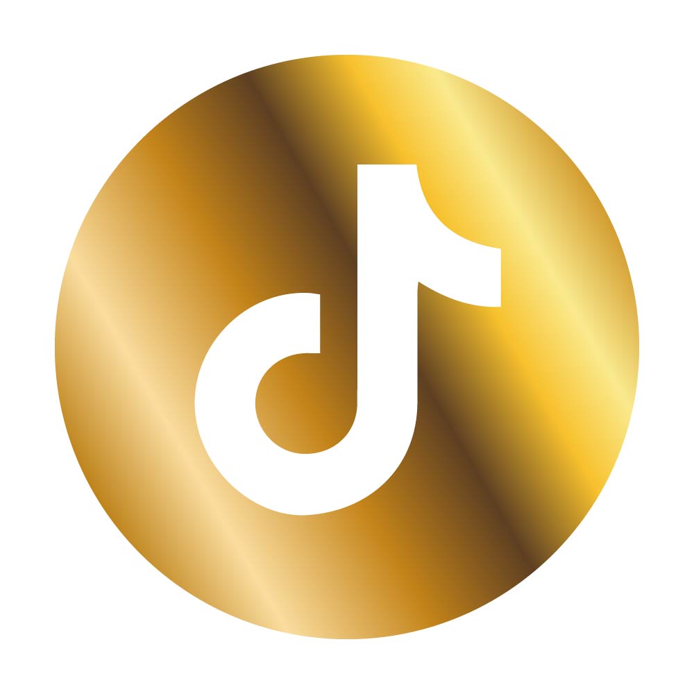 Free High-Quality Golden Tiktok Logo Circle for Creative Design