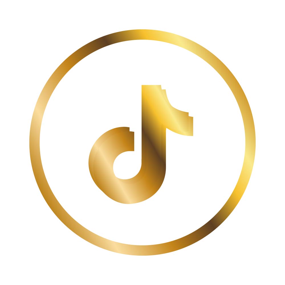 Free High-Quality Golden Tiktok Logo Outline for Creative Design