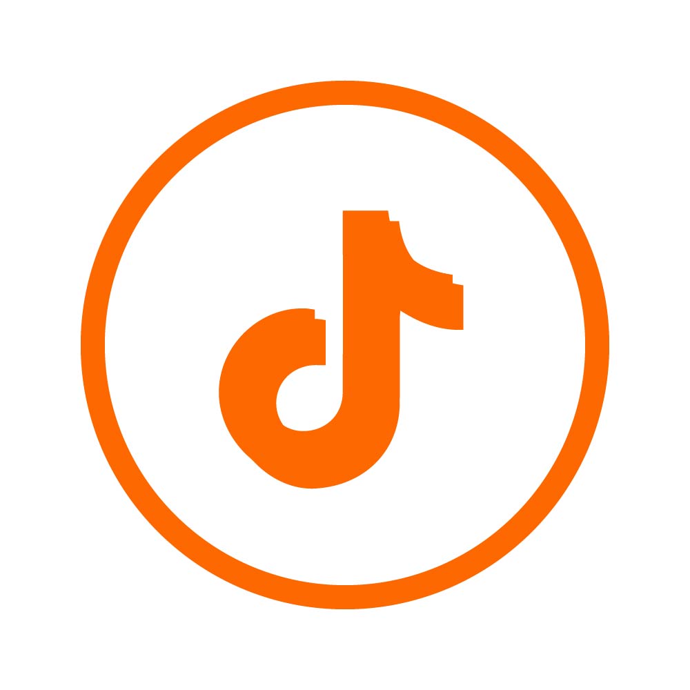 Free High-Quality Orange Tiktok Logo Outline for Creative Design